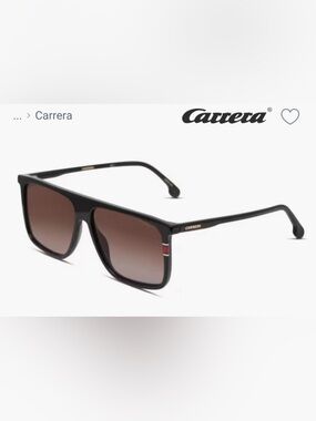 New Italian Carrera Black Frames with Brown Gradient Lenses Men's Sunglasses